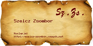 Szeicz Zsombor névjegykártya