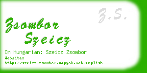 zsombor szeicz business card